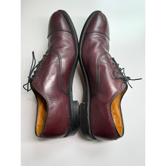 Allen Edmonds Park Avenue Mens 13 D Burgundy Leather Cap Toe Oxford Shoes 5875 - Picture 9 of 10